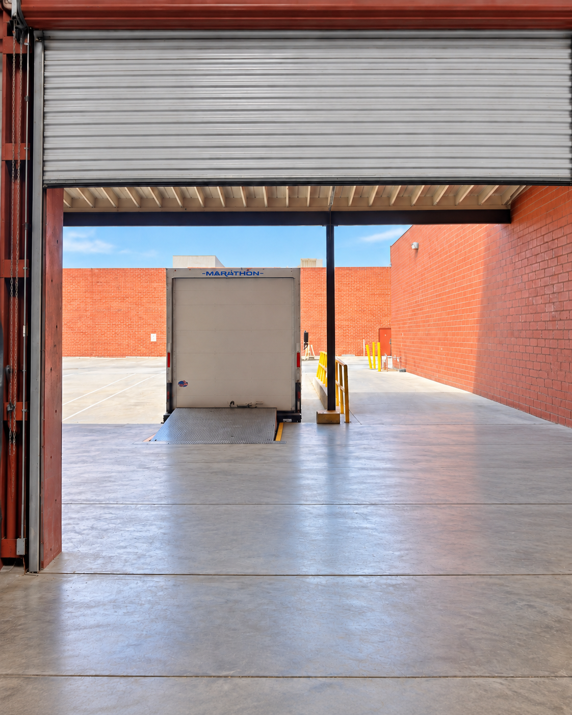 FulfillmentMAX loading dock with roll-up door and truck